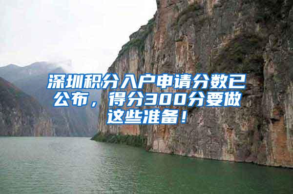 深圳積分入戶(hù)申請(qǐng)分?jǐn)?shù)已公布，得分300分要做這些準(zhǔn)備！