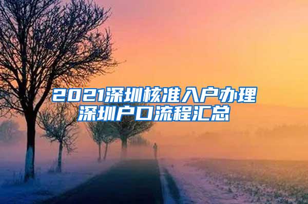 2021深圳核準(zhǔn)入戶辦理深圳戶口流程匯總