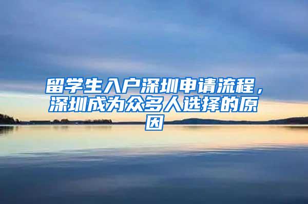 留學(xué)生入戶深圳申請流程，深圳成為眾多人選擇的原因