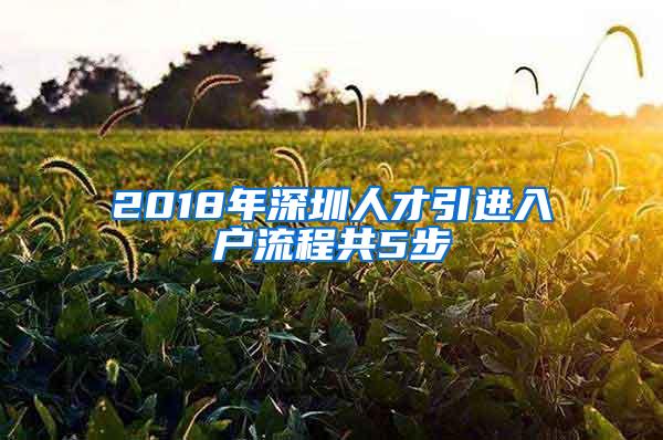 2018年深圳人才引進(jìn)入戶流程共5步