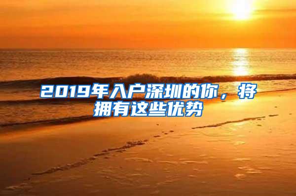 2019年入戶深圳的你，將擁有這些優(yōu)勢