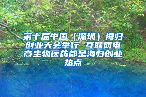 第十屆中國（深圳）海歸創(chuàng)業(yè)大會舉行 互聯(lián)網(wǎng)電商生物醫(yī)藥都是海歸創(chuàng)業(yè)熱點