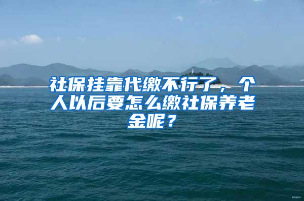 社保掛靠代繳不行了，個(gè)人以后要怎么繳社保養(yǎng)老金呢？