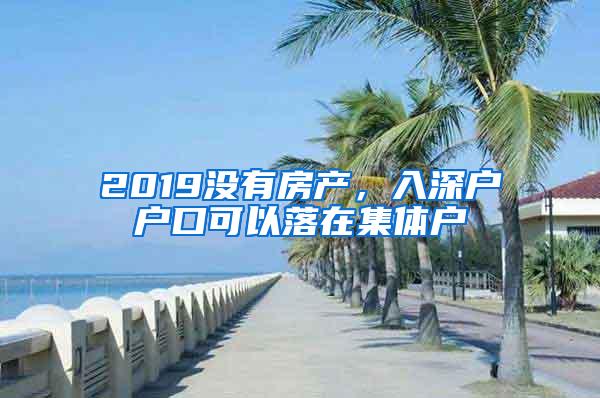 2019沒有房產(chǎn)，入深戶戶口可以落在集體戶