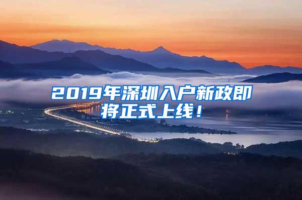 2019年深圳入戶新政即將正式上線！