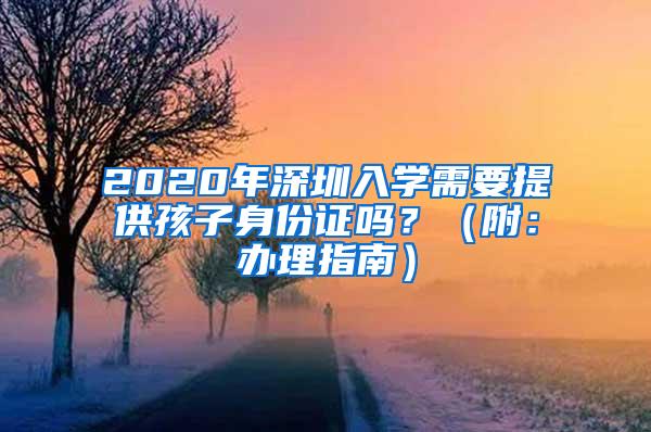 2020年深圳入學需要提供孩子身份證嗎？（附：辦理指南）