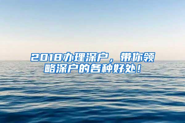 2018辦理深戶，帶你領(lǐng)略深戶的各種好處！