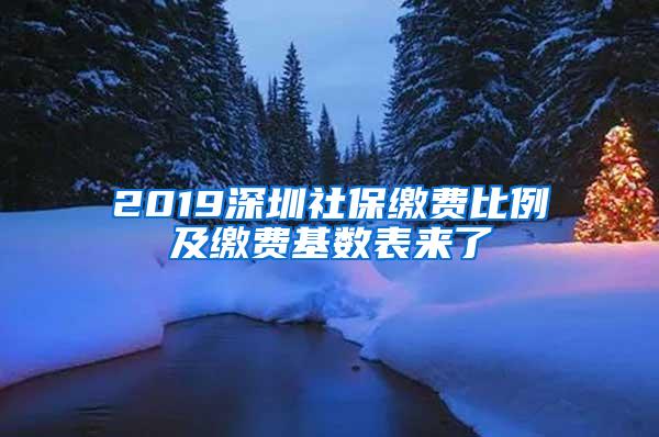 2019深圳社保繳費(fèi)比例及繳費(fèi)基數(shù)表來(lái)了