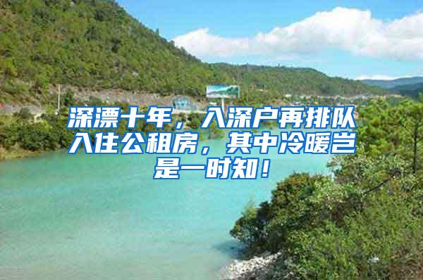 深漂十年，入深戶再排隊入住公租房，其中冷暖豈是一時知！