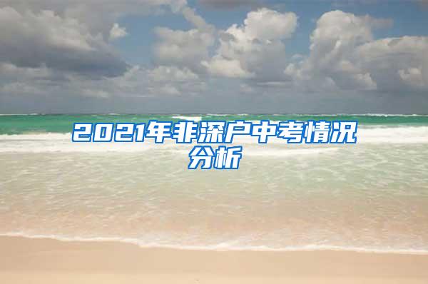 2021年非深戶中考情況分析