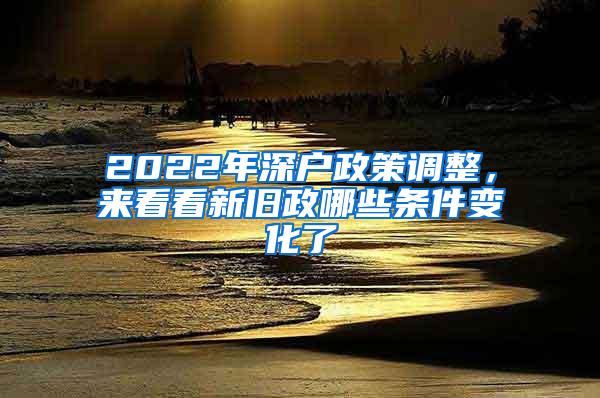 2022年深戶政策調(diào)整，來看看新舊政哪些條件變化了