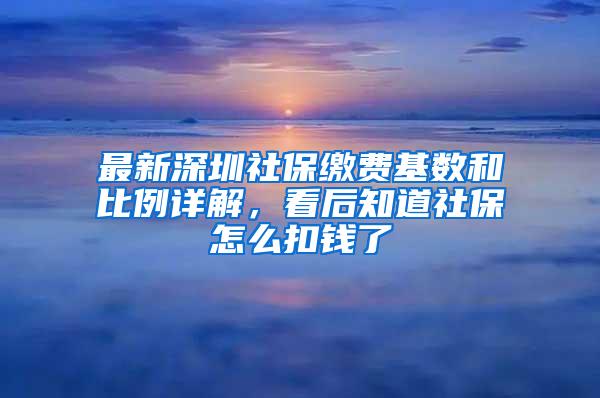 最新深圳社保繳費基數(shù)和比例詳解，看后知道社保怎么扣錢了