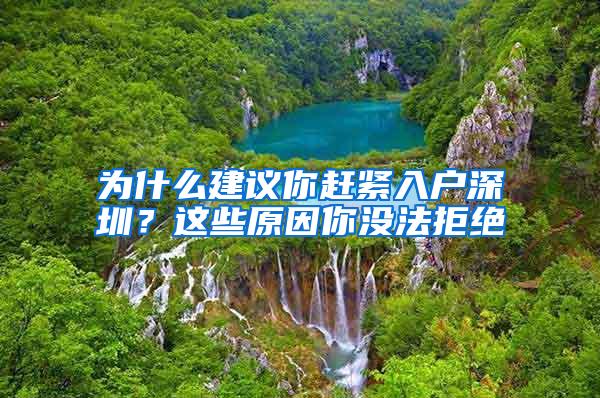 為什么建議你趕緊入戶深圳？這些原因你沒法拒絕