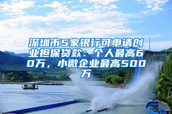 深圳市5家銀行可申請(qǐng)創(chuàng)業(yè)擔(dān)保貸款：個(gè)人最高60萬，小微企業(yè)最高500萬