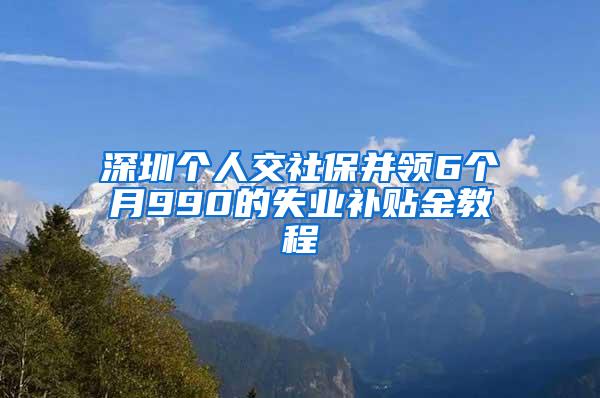 深圳個人交社保并領(lǐng)6個月990的失業(yè)補貼金教程