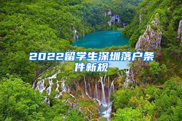 2022留學(xué)生深圳落戶條件新規(guī)