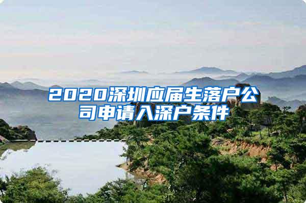 2020深圳應(yīng)屆生落戶公司申請(qǐng)入深戶條件