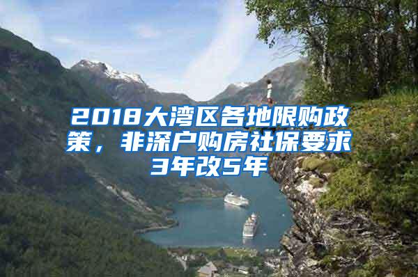 2018大灣區(qū)各地限購政策，非深戶購房社保要求3年改5年