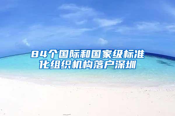 84個(gè)國際和國家級(jí)標(biāo)準(zhǔn)化組織機(jī)構(gòu)落戶深圳