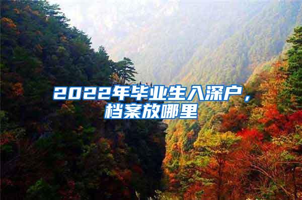 2022年畢業(yè)生入深戶，檔案放哪里