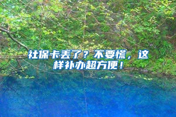 社保卡丟了？不要慌，這樣補辦超方便！