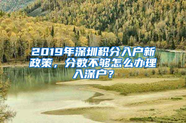 2019年深圳積分入戶新政策，分?jǐn)?shù)不夠怎么辦理入深戶？