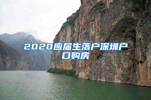 2020應(yīng)屆生落戶深圳戶口購房