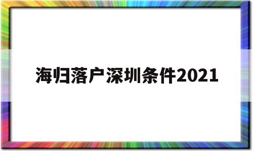 海歸落戶(hù)深圳條件2021(深圳海外人才引進(jìn)落戶(hù)條件2021) 留學(xué)生入戶(hù)深圳