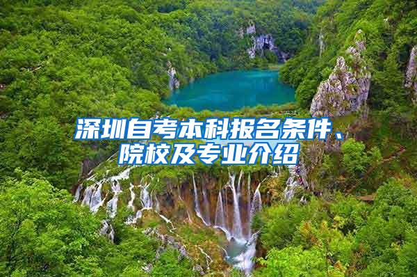 深圳自考本科報名條件、院校及專業(yè)介紹