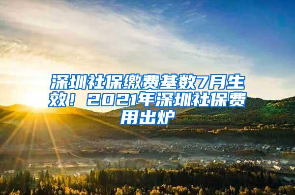 深圳社保繳費(fèi)基數(shù)7月生效！2021年深圳社保費(fèi)用出爐