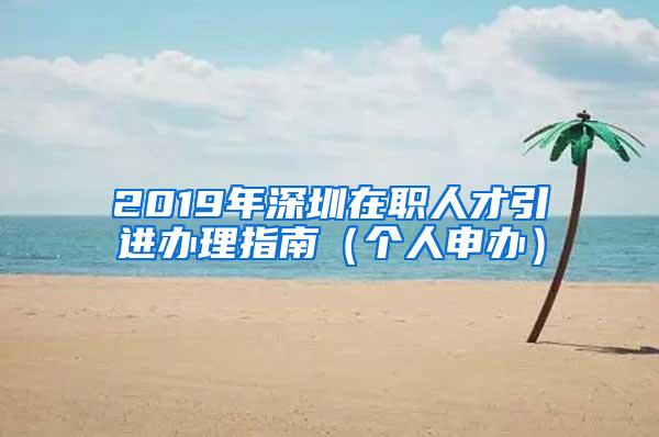 2019年深圳在職人才引進(jìn)辦理指南（個(gè)人申辦）