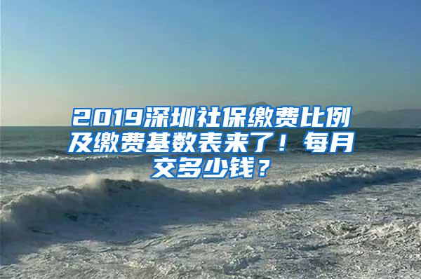 2019深圳社保繳費比例及繳費基數表來了！每月交多少錢？