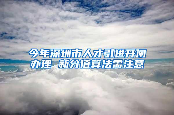 今年深圳市人才引進(jìn)開閘辦理 新分值算法需注意