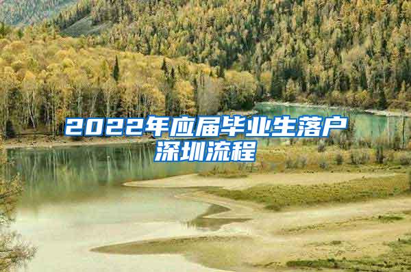 2022年應(yīng)屆畢業(yè)生落戶深圳流程