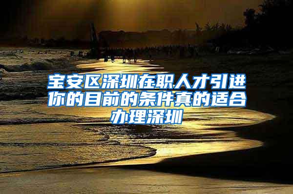 寶安區(qū)深圳在職人才引進(jìn)你的目前的條件真的適合辦理深圳