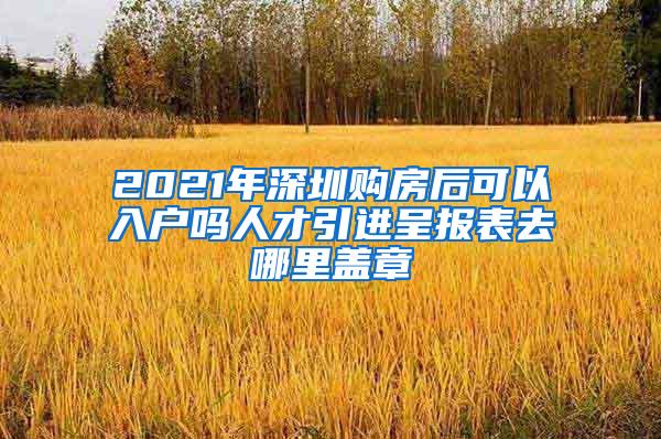 2021年深圳購(gòu)房后可以入戶嗎人才引進(jìn)呈報(bào)表去哪里蓋章