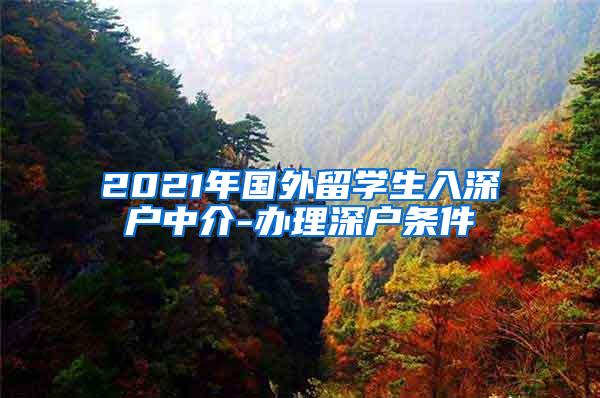 2021年國(guó)外留學(xué)生入深戶中介-辦理深戶條件