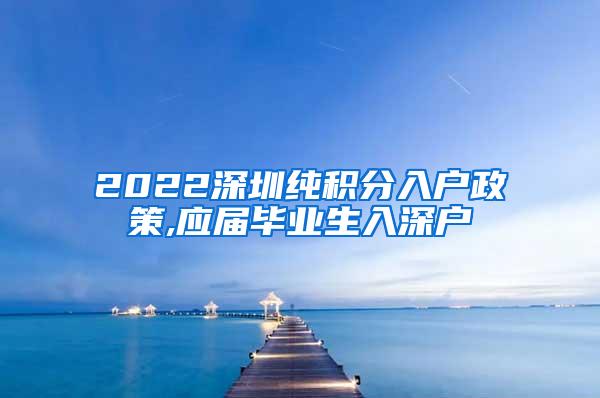 2022深圳純積分入戶政策,應屆畢業(yè)生入深戶