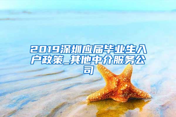 2019深圳應(yīng)屆畢業(yè)生入戶政策_(dá)其他中介服務(wù)公司