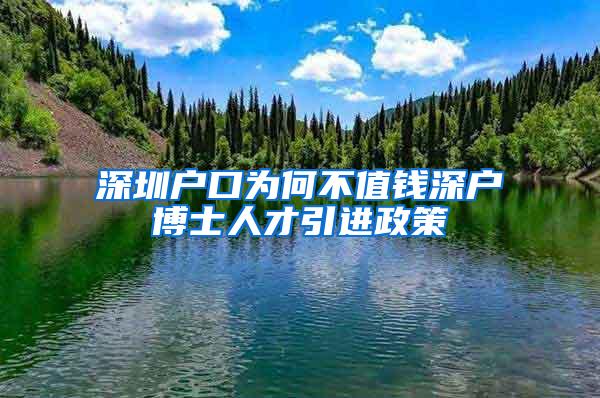 深圳戶口為何不值錢深戶博士人才引進(jìn)政策