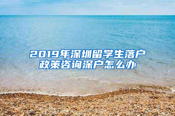 2019年深圳留學(xué)生落戶政策咨詢深戶怎么辦