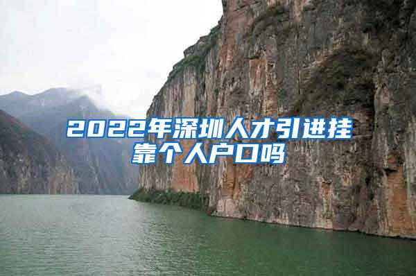 2022年深圳人才引進掛靠個人戶口嗎