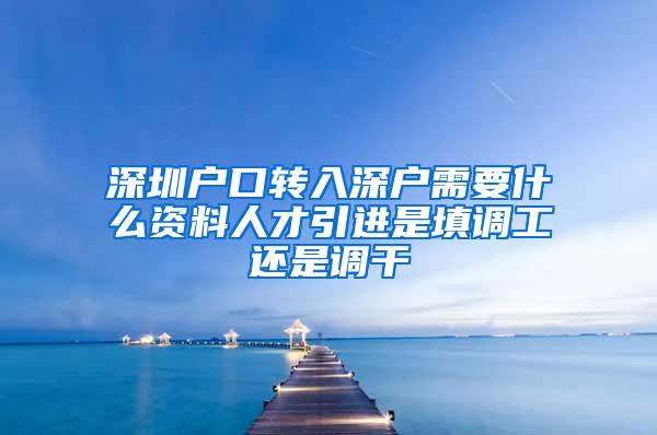 深圳戶口轉(zhuǎn)入深戶需要什么資料人才引進(jìn)是填調(diào)工還是調(diào)干