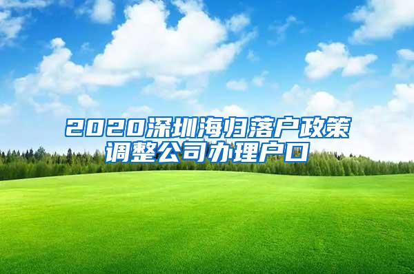 2020深圳海歸落戶政策調(diào)整公司辦理戶口