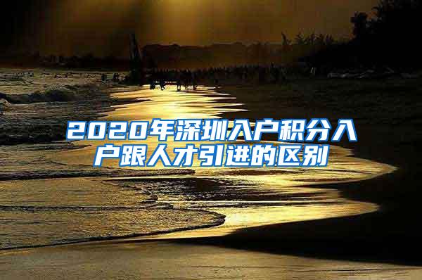 2020年深圳入戶積分入戶跟人才引進(jìn)的區(qū)別