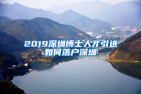 2019深圳博士人才引進(jìn)如何落戶深圳