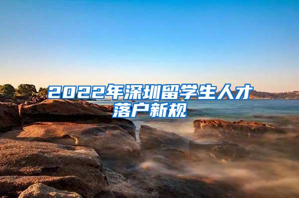 2022年深圳留學(xué)生人才落戶(hù)新規(guī)