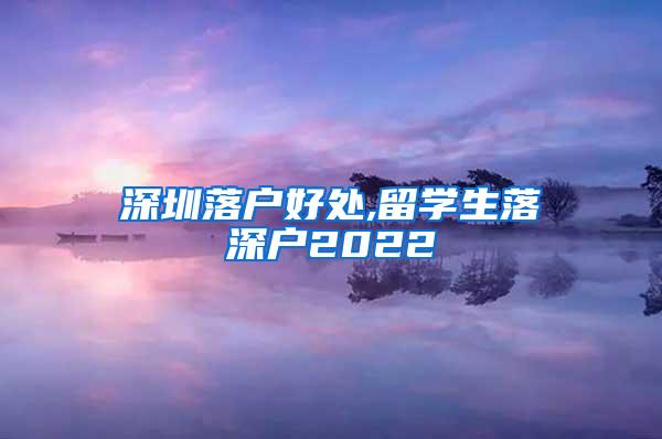 深圳落戶好處,留學生落深戶2022