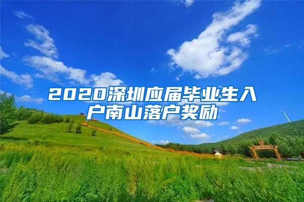 2020深圳應(yīng)屆畢業(yè)生入戶南山落戶獎(jiǎng)勵(lì)