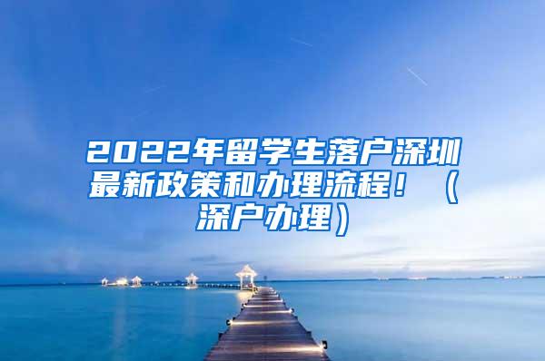 2022年留學(xué)生落戶深圳最新政策和辦理流程?。ㄉ顟艮k理）